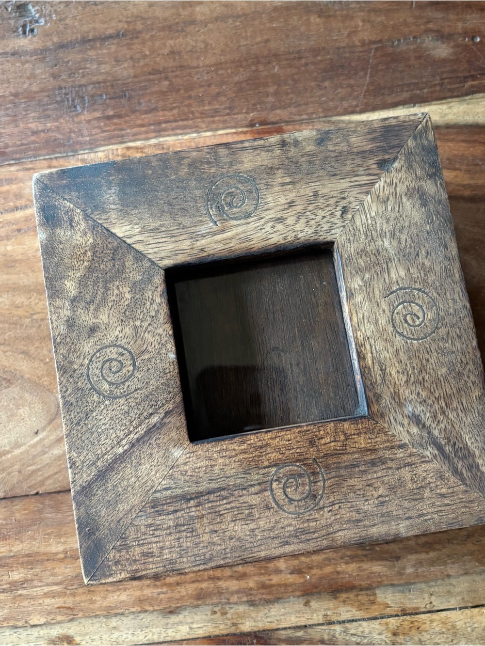 Handcrafted Indian Artisan Folk Art Photo Box.